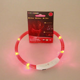 Rechargeable USB LED Flashing Light Band Belt Safety Pet Dog Collar New