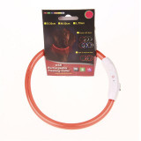 Rechargeable  Puppy Collar USB LED Flashing Light Band Belt Safety Pet Dog Collar