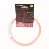 Rechargeable  Puppy Collar USB LED Flashing Light Band Belt Safety Pet Dog Collar