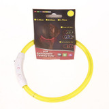 Rechargeable  Puppy Collar USB LED Flashing Light Band Belt Safety Pet Dog Collar