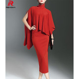 Reaqka Sexy Women summer Party Dresses red Bodycon Dress Batwing Sleeve Elegant Luxury Celebrity Runway Dress Club Vestidos 2017 Reaqka Sexy Women summer Party Dresses red Bodycon Dress Batwing Sleeve Elegant Luxury Celebrity Runway Dress Club Vestidos 2017
