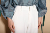 RealShe Loose Trousers Women Trousers Elegant Brand Womens Trousers Mesh Hollow Out High Waist Wide Leg Pants