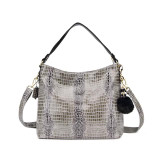 REALER Brand Women Handbag Genuine Leather Tote Bag Female Serpentine Pattern Leather Handbags Ladies Shoulder Messenger Bags