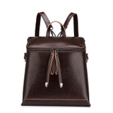 REALER brand women backpack vintage oil wax cow split leather backpack female school bags for teenagers girls shoulder bag