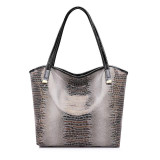 REALER brand genuine leather bag women serpentine shoulder bag ladies high quality handbag