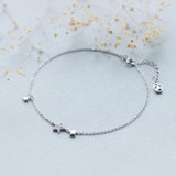 Real. 925 Sterling Silver cz star chain Anklet bracelet sterling-silver-jewelry adjustable GTLS256 Real. 925 Sterling Silver cz star chain Anklet bracelet sterling-silver-jewelry adjustable GTLS256