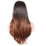 Real picture WoodFestival cosplay hair wig black brown long straight wig bangs synthetic wigs women heat resistant