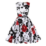 Real Picture Flower Print Vintage Flower Girl Dresses for Wedding Communion Pageant Dresses for Little Girl Kids Prom Dress 0250