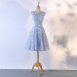 Real photos elegant light blue cocktail dresses 2017 knee length lace dresses vestidos de coctel robe de cocktail party dresses Real photos elegant light blue cocktail dresses 2017 knee length lace dresses vestidos de coctel robe de cocktail party dresses