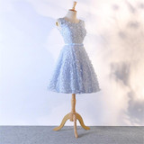 Real photos elegant light blue cocktail dresses 2017 knee length lace dresses vestidos de coctel robe de cocktail party dresses Real photos elegant light blue cocktail dresses 2017 knee length lace dresses vestidos de coctel robe de cocktail party dresses