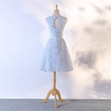 Real photos elegant light blue cocktail dresses 2017 knee length lace dresses vestidos de coctel robe de cocktail party dresses Real photos elegant light blue cocktail dresses 2017 knee length lace dresses vestidos de coctel robe de cocktail party dresses