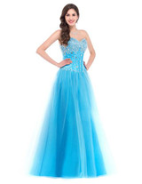 Real Photo Pink Tulle Prom Dresses Long 2017 Grace Karin Sexy Strapless Corset Beaded Crystal Party Ball Gown Prom Formal Dress