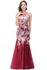 Real Photo Mermaid White Lace Royal Blue Long Evening Dress 2017 Elegant Robe De Soiree Longue Evening Gowns