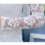S-5XL Lace Blouse 2018 Women Blouses Shirts Elegant Black White Crochet Long Sleeve Blouse Shirt Chemise Femme Ladies Tops B803