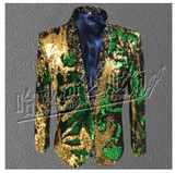 S-5XL 2017 New tide jacket Men nightclub bar paillette suit dj host Sequins Blazers coat singer stage costume plus size clothes