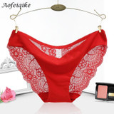 S-2XL!Hot sale! l women's sexy lace panties seamless cotton breathable panty Hollow briefs Plus Size girls underwear #981