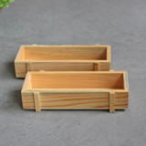 Retro Wooden Square Storage box groceries Desktop Wood Succulents Bonsai Box Home Office Desk Sundries container 22.7*10*4.8CM