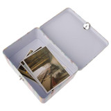 Retro Storage Box Lock Case Tea Candy Storage Tin Box Coin Box Home Office Jewelry Container Maquiagem Sundries Desk Organizer