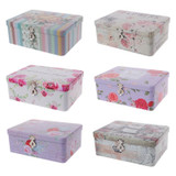 Retro Storage Box Lock Case Tea Candy Storage Tin Box Coin Box Home Office Jewelry Container Maquiagem Sundries Desk Organizer