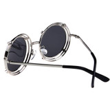 Retro Steampunk Sunglasses Men 2017 Fashion Round Sunglasses Brand Designer Women Vintage Hip Hop Sun Glasses Oculos de sol