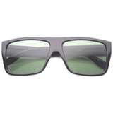 Retro Streetwear Rectangle Flat Top Block Sunglasses 9928