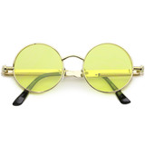 Retro Steampunk Colorful Round Flat Lens Sunglasses C442