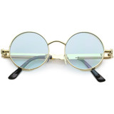 Retro Steampunk Colorful Round Flat Lens Sunglasses C442