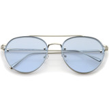 Retro Modern Rimless Flat Color Lens Aviator Sunglasses A826