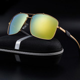 Retro Men's Aluminum Polarized Mens Sunglasses Mirror Slightly Vintage Men Driving Sun Glasses Square Goggle Eyewear Accessories Retro Men's Aluminum Polarized Mens Sunglasses Mirror Slightly Vintage Men Driving Sun Glasses Square Goggle Eyewear Accessories
