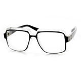 Retro Hipster Street Wear Clear Lens Block Glasses 8720