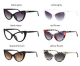 Retro Hand Polish Cat Eye Sunglasses Women Tom Brand Designer Cateye Sun Glasses For Ladies Fashion Gradient Clear Eyewear UV400