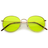 Retro Fashion Round Pantone Colors Flat Lens Sunglasses C437