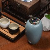 Retro Coarse Pottery Tea Caddy High Quality Cork Tea Storage Chinese Kung Fu Tea Sets Ceramic Sealed Jar Storage Containers