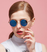 Retro Classic Polarized Round Sunglasses Men Brand Designer Sun Vintage Circle Glasses Womens Oculos Male Metal Eyewear Lunette