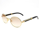 Retro Carter Sunglasses Round Glasses Frame Wood Eyeglasses Carter Glasses Men Sunglasses for Men Gold Frame Eyewear Accessories