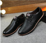 2017 summer new men's business casual mesh shoes breathable hollow dress casual sandals casual men's shoes