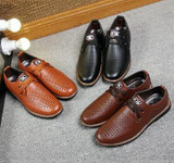 2017 summer new men's business casual mesh shoes breathable hollow dress casual sandals casual men's shoes