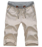 2017 Summer New Linen Beach Shorts Men Slim Fit Cotton High Quality Brand Clothing