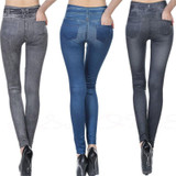 2017 summer New Fashion Women Pants,Plus Size Stretch Skinny High Waist Jeans Pants Women Blue Pencil Casual Slim denim Pants
