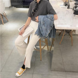 2017 Summer New Fashion Casual Loose  Full Length Elastic Waist Female Wide Leg Pants