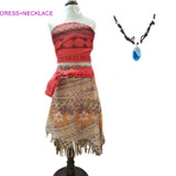 2017 Summer Moana Dress for Girls Adventure Outfit girls Moana Princess Dresses Kids Party Cosplay Costumes Children Clothing