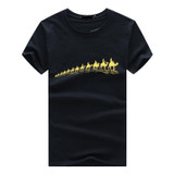 2017 summer men's short sleeve t-shirt new people a camel animal print men's cotton shirt with short sleeves