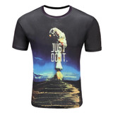 2017 Summer Men's Fashion 3D Creative T-Shirt Lightning Lizard/water/Tiger Clown Droplets 3d Printed Short Sleeve T Shirt M-4XL
