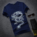 2017 Summer Men T Shirt Casual Cotton Tee Shirt Men Short Sleeve Slim Fit T-shirt Men V-neck Tees Plus Size S-5xl Free Shipping