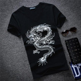 2017 Summer Men T Shirt Casual Cotton Tee Shirt Men Short Sleeve Slim Fit T-shirt Men V-neck Tees Plus Size S-5xl Free Shipping