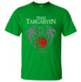 2017 Summer Men Short Sleeve Shirt 100% Cotton Male T-Shirts Game of Thrones Targaryen Fire &amp; Blood Men T Shirt Brand-Clothing