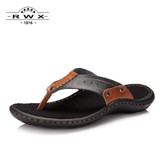 2017 Summer Men Sandals Beach Shoes Casual Flip Flops Comfortable Beach Slippers Massage Genuine Leather Handmade Sandals Men