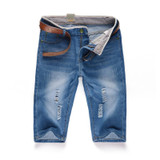 2017 Summer Men Jeans Male Famous Brand Denim Shorts Knee Length Pants Half Cropped Capris Mens Short Pants Trouser Plus Size
