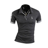 2017 Summer Men Casual T-Shirts Tops Tee V Neck Solid Slim Fit Short-sleeve T-shirt Breathable T Shirt