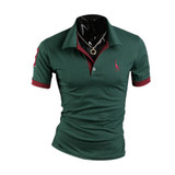 2017 Summer Men Casual T-Shirts Tops Tee V Neck Solid Slim Fit Short-sleeve T-shirt Breathable T Shirt